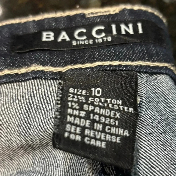 Baccini jeans, straights, Size:10 Patchwork, Embellished, contemporary, Classic - Picture 6 of 7